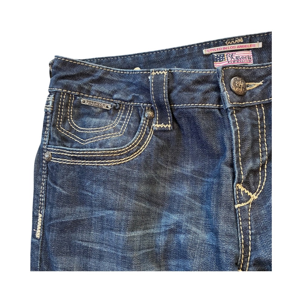 ReRock Republic Jeans Womens 8R Dark‎ Wash Denim Skinny Embellished Pockets - Picture 8 of 11